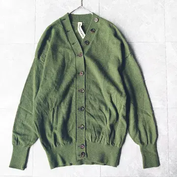 nagonstans 울 니트 가디건 나곤스탠스 38 카키