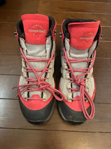 mont-bell 등산화 24.5cm 레드/그레이