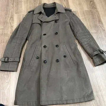 그레이 더블 브레스트 체스터 코트 L 사이즈
