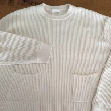 Ballsey 아이보리 리브 니트 긴팔