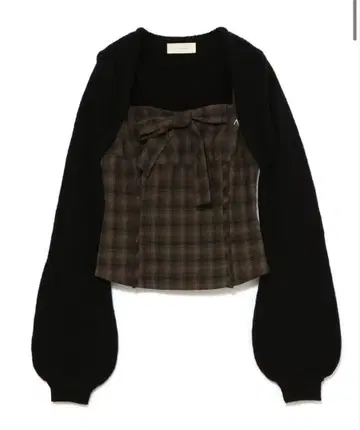 당일 발송 Tyla ribbon set tops andmary 블랙