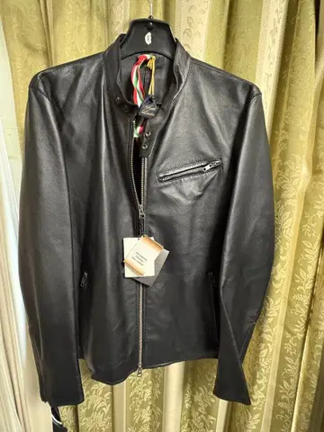 천연 가죽 블랙 가죽 자켓