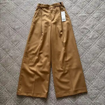 23구 브라운 와이드 팬츠 허리밴딩