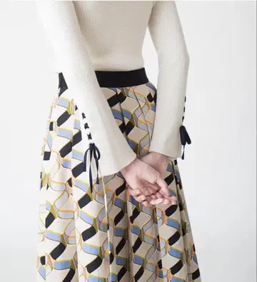 anayi 소매 리본 니트 네이비 36