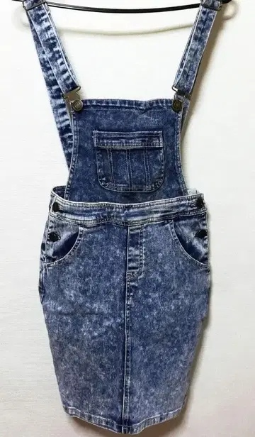 새상품 2way 데님 살로펫 스커트 케미컬 워시