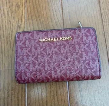 마이클코어스 이단 접이식 지갑 핑크