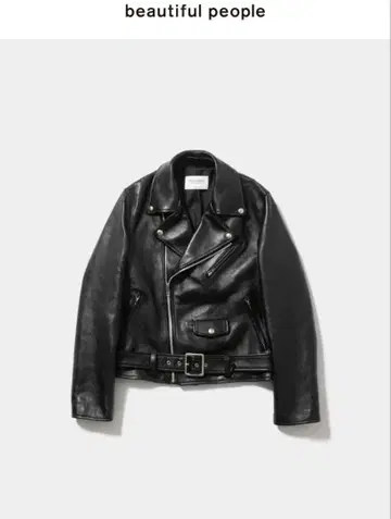 beautiful people 블랙 가죽 라이더 자켓