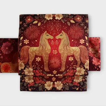 말 오년 나고야 오비 빨간색