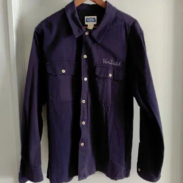 Von Dutch 워크 셔츠 US 사이즈 L 다크 퍼플 USA 제조
