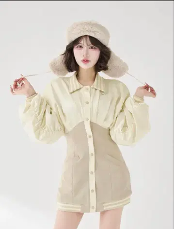 미사용 새상품 Darich 다리치 돌먼 슬림 스카잔 미니 원피스