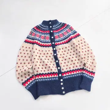 모크넥 노르딕 페어아일 패턴 니트 가디건 S5