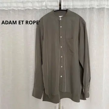 ADAM ET ROPE' 밴드 카라 노카라 셔츠 레이온