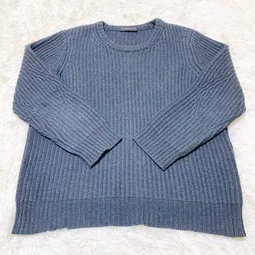 캐시미어 투모로우랜드 트리코 캐시미어 혼방 리브 니트 스웨터 그레이 M