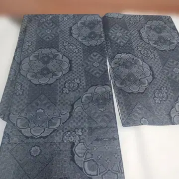 코몬 기모노 블랙 클래식 꽃무늬