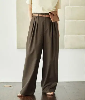 [ Plage ] THREE TUCK 와이드 팬츠