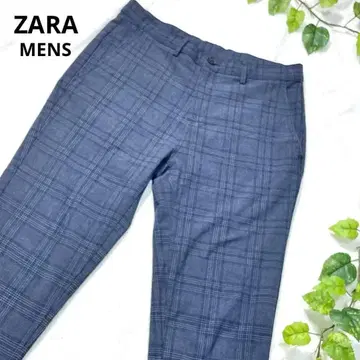 ZARA 자라 스키니 팬츠 그레이 체크 남성용 M