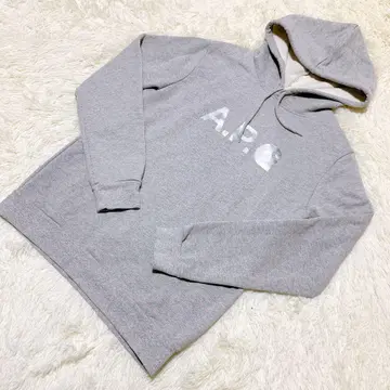 A.P.C. 그레이 후드 부착 후드티