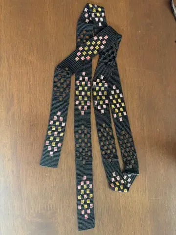 컬러풀 무늬 직물 목걸이