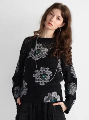 Ample 꽃무늬 니트 택 포함 새상품