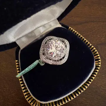 페이크 다이아몬드 반지 큐빅 지르코니아 일본 사이즈 19호 정도