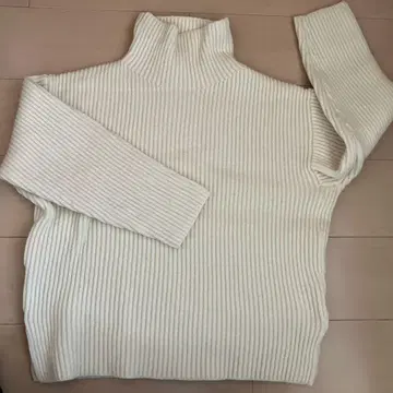 ESTNATION 아이보리 리브 니트 스웨터 F 사이즈