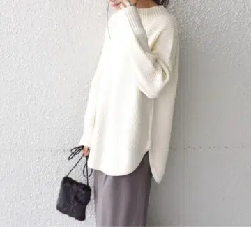 SHIPS 와플 튜닉 풀오버 니트