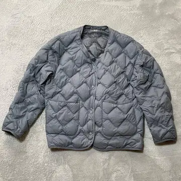 [ 새상품급 ] 유니클로 울트라 라이트 다운 자켓 L 블루 그레이 퀼팅