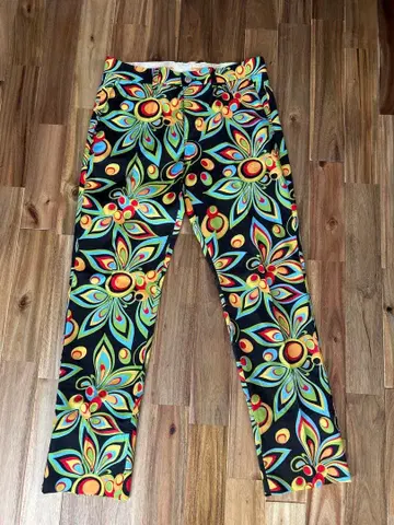 라우드마우스 컬러풀 꽃무늬 골프 팬츠