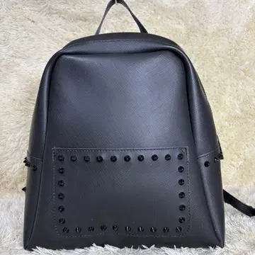 [ 미사용급 ] 잔니 칼리노 GUM 백팩 가죽 스터드 블랙