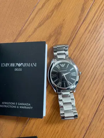 엠포리오 아르마니 쿼츠 손목시계 블랙