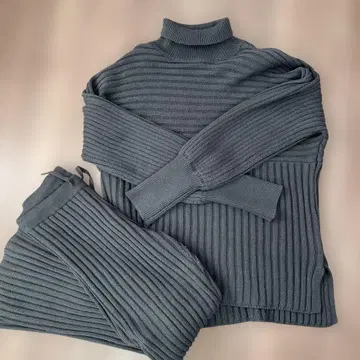 FREAK'S STORE 리브 편직 셋업 M 사이즈 그레이