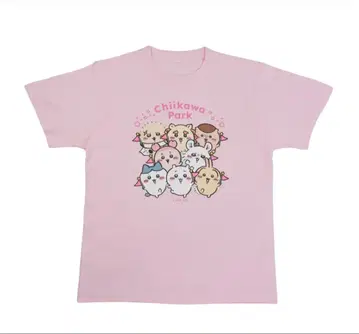 치이카와 파크 티셔츠 S 사이즈 메인 비주얼 핑크 새상품
