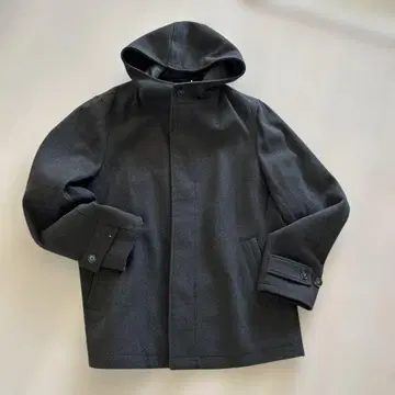 컴시즘 후드 부착 코트 자켓