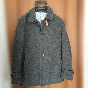 SHIPS JET BLUE 그레이 울 피 코트 M