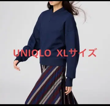 UNIQLO C 스무스 코튼 크루넥 스웨터 네이비 XL