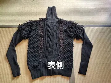 LEINWANDE 로게이지 프린지 터틀넥 니트