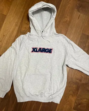 XLARGE 후드 부착 후드티 그레이