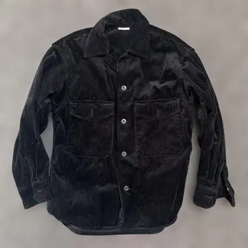 코듀로이 블랙 버튼 셔츠