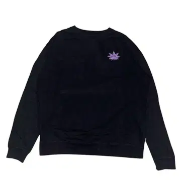 HUF Green Buddy (보라색) 로고 맨투맨 BLACK