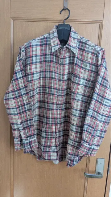 RALPH ETON 체크 무늬 플란넬 셔츠 L 사이즈 (큼)