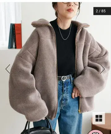 새상품급 DISCOAT 깔끔한 보아 스탠드 블루종 그레이