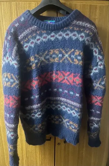 WOODWARD 페어아일 패턴 니트 스웨터 빈티지