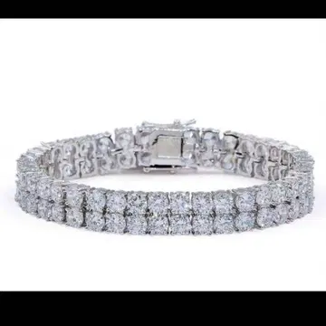 [ 즉시 발송 ] 모이사나이트 2층 테니스 팔찌