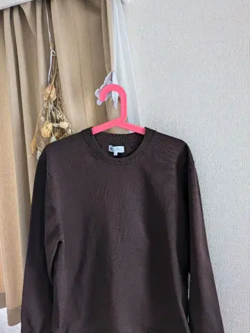 수트 스퀘어 최고 니트 / 크루넥 니트 / 긴팔 / 브라운