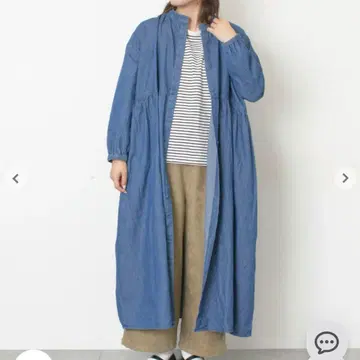 SM2 데님 밴드 카라 원피스