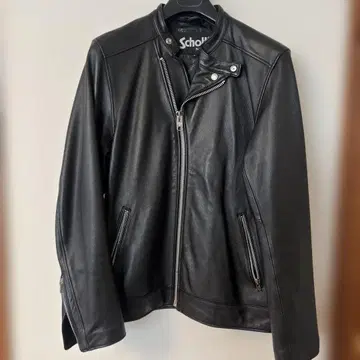 Schott 램 가죽 싱글 라이더 가죽 자켓 블랙