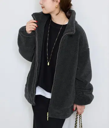 SLOBE IENA 울 콤보 스탠드 코쿤 블루종