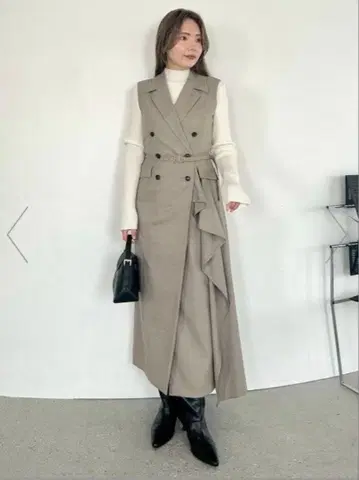 FRAY I.D 더블 브레스트 아지메 디자인 원피스 프레이 아이디