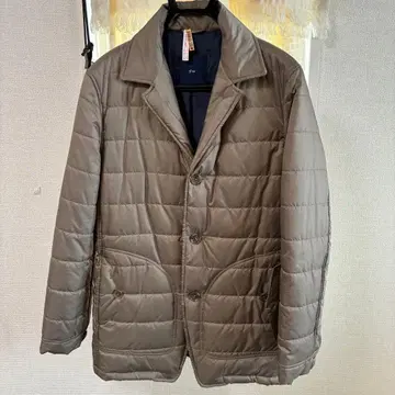 지 스테이지 퀼팅 다운 자켓 버튼 포함