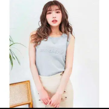 darich 엠보싱 슬리브리스 상의 스카이블루 블루 색스